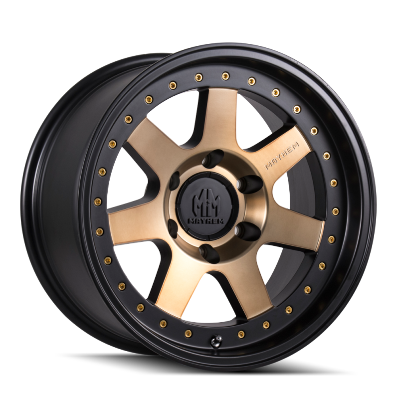 Mayhem 8300 Prodigy 18x9 / 6x120 BP / -6mm Offset / 66.9mm Hub Matte Black w/ Bronze Tint Wheel