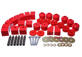 Energy Suspension 86-95 Suzuki Samurai Red 1in Lift Body Mount Set - GTR Auto