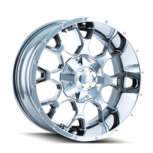 Load image into Gallery viewer, Mayhem 8015 Warrior 20x9 / 8x165.1 BP / 18mm Offset / 130.8mm Hub Chrome Wheel