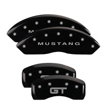 Load image into Gallery viewer, MGP 4 Caliper Covers Engraved Front &amp; Rear Cobra Black finish silver ch