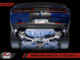 AWE Tuning 2017+ Dodge Challenger 5.7L Touring Edition Exhaust - Resonated - Diamond Black Quad Tips