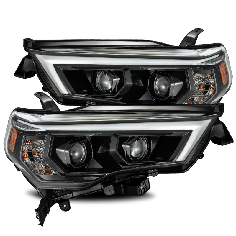 AlphaRex 14-20 Toyota 4Runner LUXX LED Proj Headlight Plank Style Alpha Blk w/Activ Light/Seq Signal