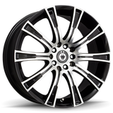 Konig Crown 16x7.5 5x112/120 ET35 Black Machine Face