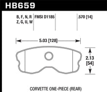 Load image into Gallery viewer, Hawk DTC-80 06-13 Chevy Corvette Z06 Rear 1-Piece Race Brake Pads