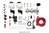 Wilwood Tandem Remote M/C Kit w L/H Brkt & Prop Valve - 1 1/8in Bore Ball Burnished