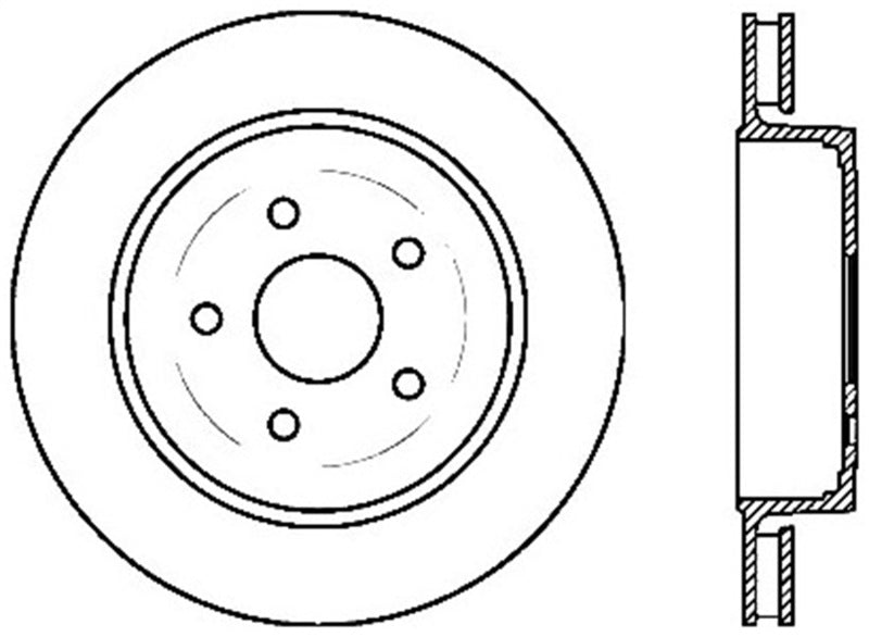 StopTech 06-10 Jeep Grand Cherokee Cryo Sport Slotted Rear Left Rotor