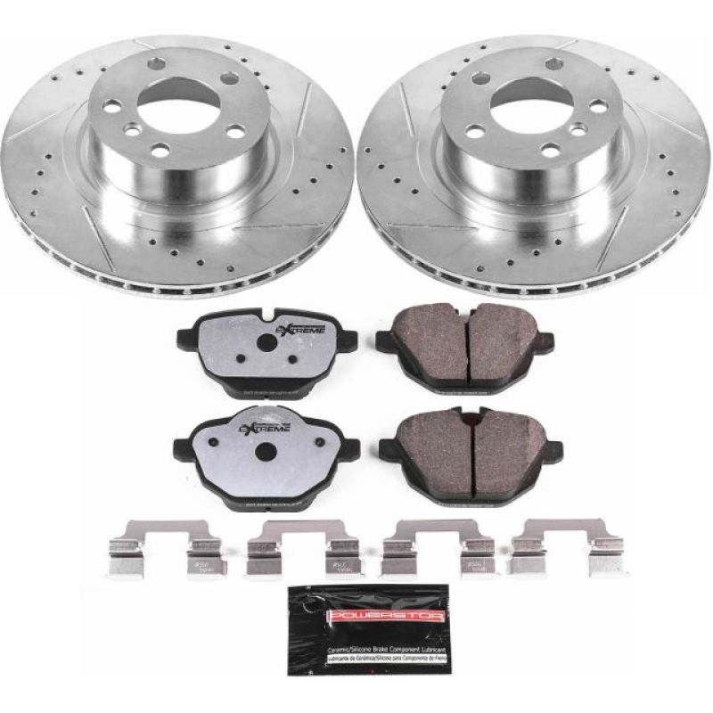 Power Stop 11-17 BMW X3 Rear Z26 Street Warrior Brake Kit