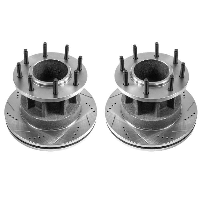 Power Stop 08-2012 Ford F-350 Super Duty Front Drilled & Slotted Rotor - Pair