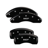 MGP Front set 2 Caliper Covers Engraved Front MOPAR Black finish silver ch