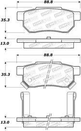 StopTech Sport Brake Pads w/Shims & Hardware - Rear