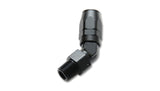 Vibrant -8AN Male NPT 45Degree Hose End Fitting - 1/4 NPT