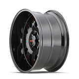 Mayhem 8110 Tripwire 20x9 / 5x139.7 BP / 0mm Offset / 110mm Hub Black w/ Prism Red Wheel