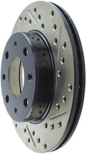Load image into Gallery viewer, StopTech 90-91 Honda CRX HF 1.5L / 00-06 Honda Insight MIT/CVT Slotted &amp; Drilled Left Front Rotor