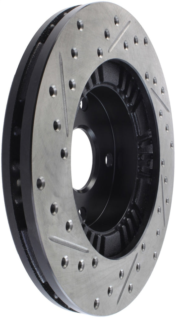 StopTech 99-03 Mazda Protege Slotted & Drilled Left Front Rotor