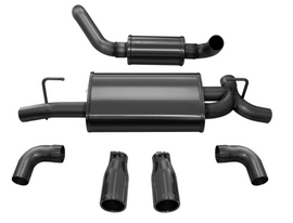 Corsa 2018-2025 Jeep Wrangler JL 2.5in Dual Rear Exit Black Tips Touring Axle-Back Exhaust