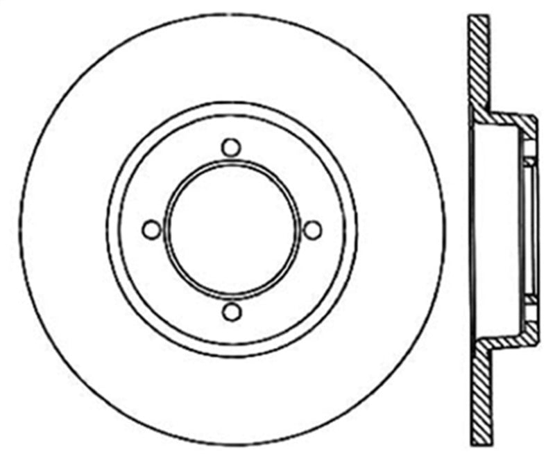 StopTech Cryo Slotted Sport Front Left Brake Rotor 75-78  Nissan 280Z