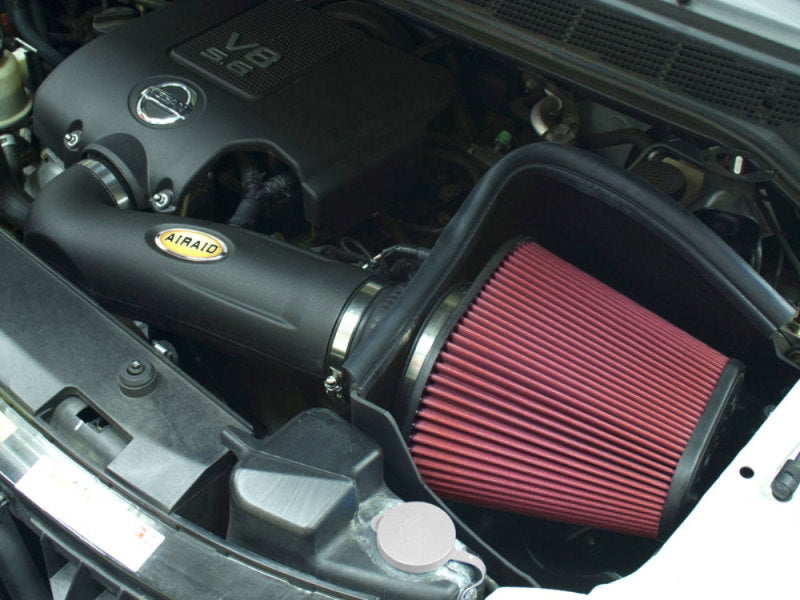 Airaid 04-13 Nissan Titan/Armada 5.6L MXP Intake System w/ Tube (Dry / Red Media)