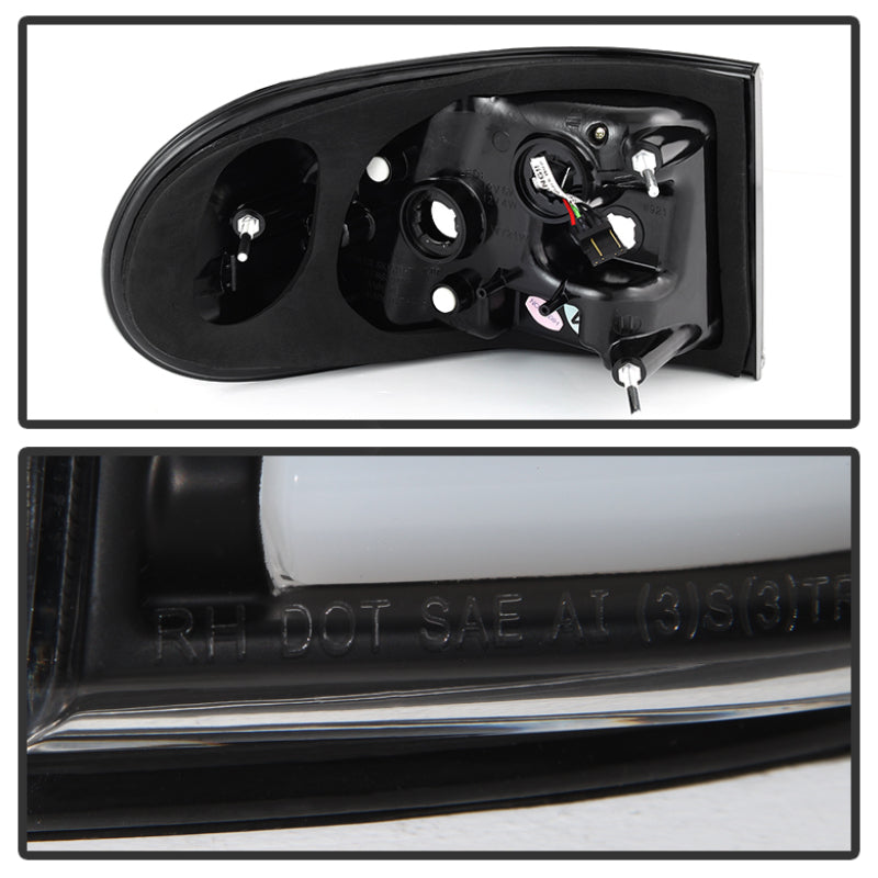 Spyder Toyota FJ Cruiser 07-13 Light Bar LED Tail Lights Black ALT-YD-TFJ07-LBLED-BK