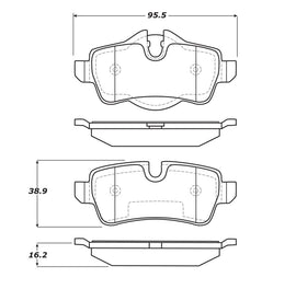 StopTech Street Touring 07-09 Mini Cooper/Cooper S Rear Brake Pads