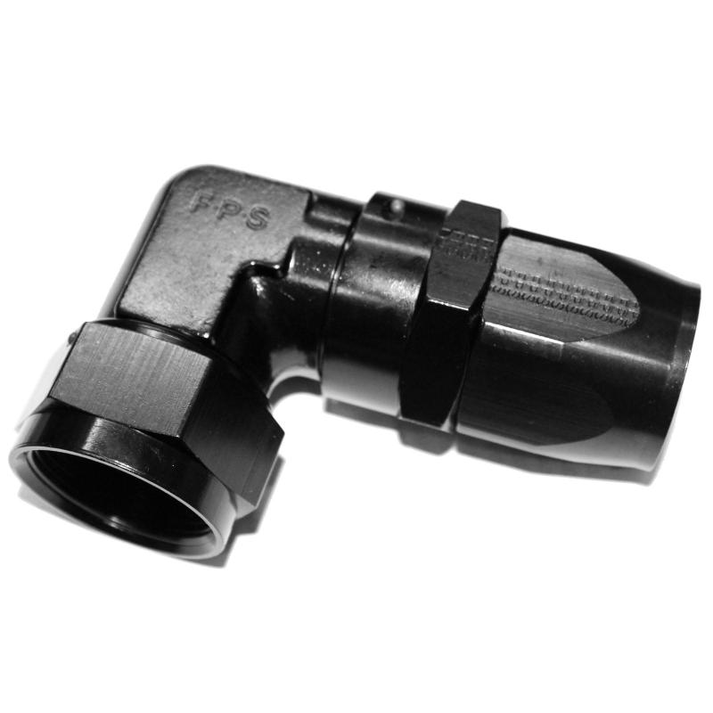 Fragola -10AN x 90 Degree Low Profile Forged Hose End - Black