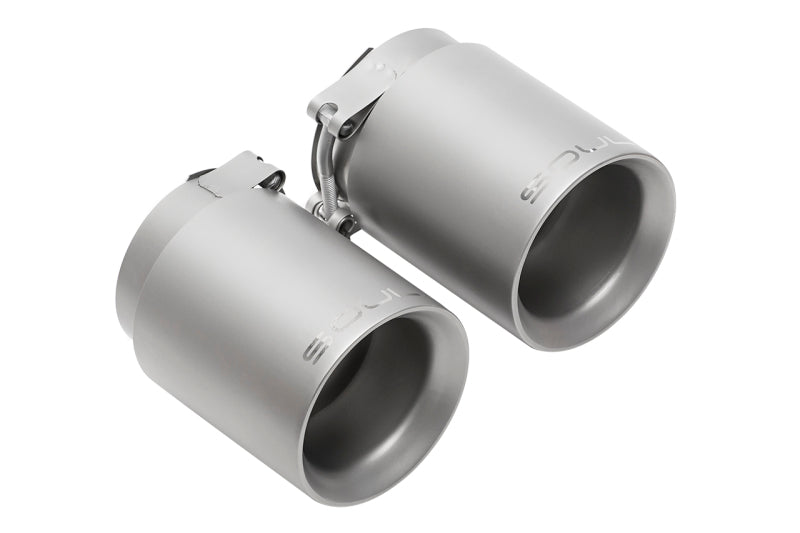 SOUL 17-19 Porsche 991.2 Carrera (w/ PSE) Bolt On Exhaust Tips - 4in Double Wall Sig Satin Tips
