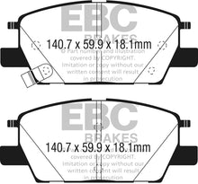 Load image into Gallery viewer, EBC 2016+ Chevrolet Malibu 1.5L Turbo (Elec PB) Greenstuff Front Brake Pads