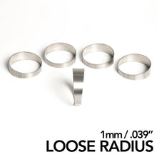 Load image into Gallery viewer, Ticon Industries 1.50in 45 Degree 2.2D/3.3in CLR Loose Radius 1mm Wall Titanium Pie Cuts - 5pk