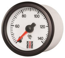 Load image into Gallery viewer, Autometer Stack 52mm 40-140 Deg C 1/8in NPTF Male Pro Stepper Motor Oil Temp Gauge - White