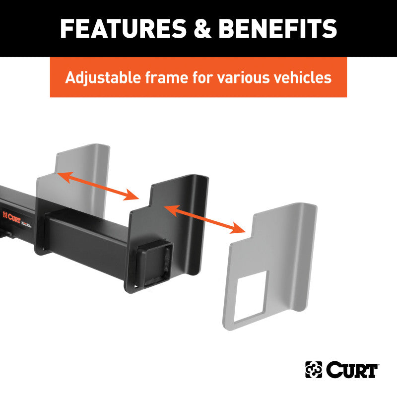 Curt Universal Weld-On Trailer Hitch 2in Receiver (18in to 43in Frames 3-1/8in Drop) BOXED