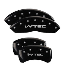 Load image into Gallery viewer, MGP 4 Caliper Covers Engraved Front &amp; Rear i-Vtec Black finish silver ch