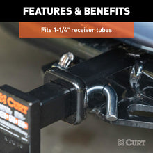 Load image into Gallery viewer, Curt 1/2in Swivel Hitch Pin (1-1/4in Receiver Chrome Packaged)