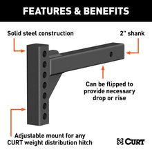 Load image into Gallery viewer, Curt Weight Distribution Shank (2in Shank 2in Drop 6in Rise)