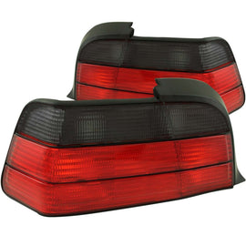 ANZO 1992-1998 BMW 3 Series E36 Coupe/Convertible Taillights Red/Smoke