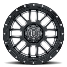 Load image into Gallery viewer, ICON Alpha 20x9 6x135 16mm Offset 5.625in BS Gloss Black Milled Spokes Wheel
