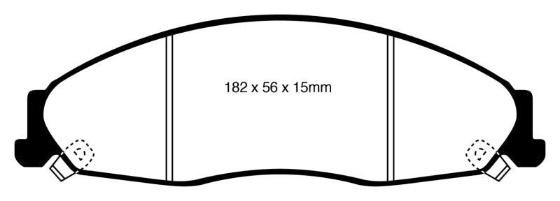 EBC 05-08 Pontiac Grand Prix 5.3 Greenstuff Front Brake Pads