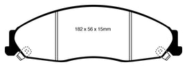 EBC 05-08 Pontiac Grand Prix 5.3 Greenstuff Front Brake Pads