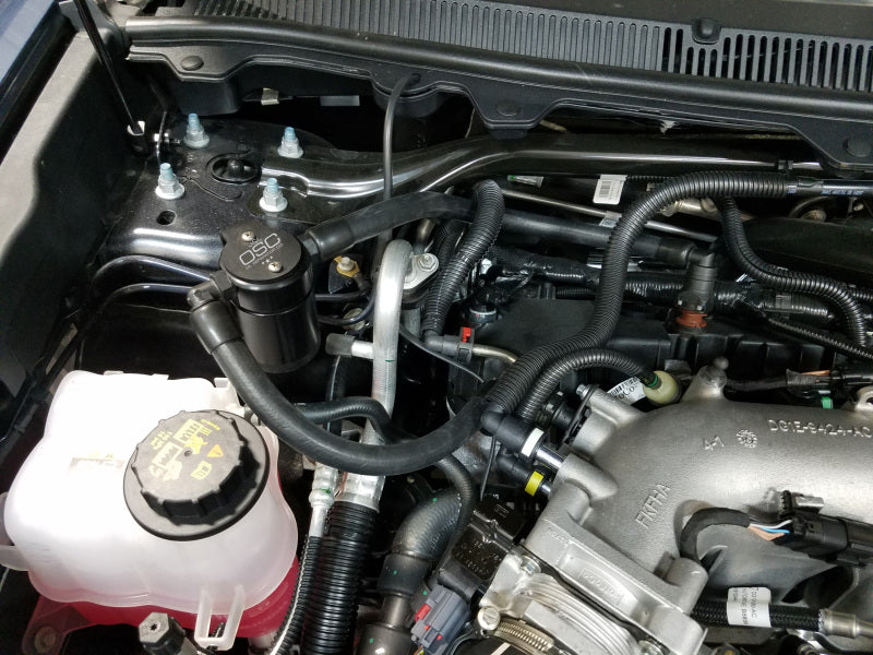 J&L 10-19 Ford Flex EcoBoost V6 Passenger Side Oil Separator 3.0 - Black Anodized