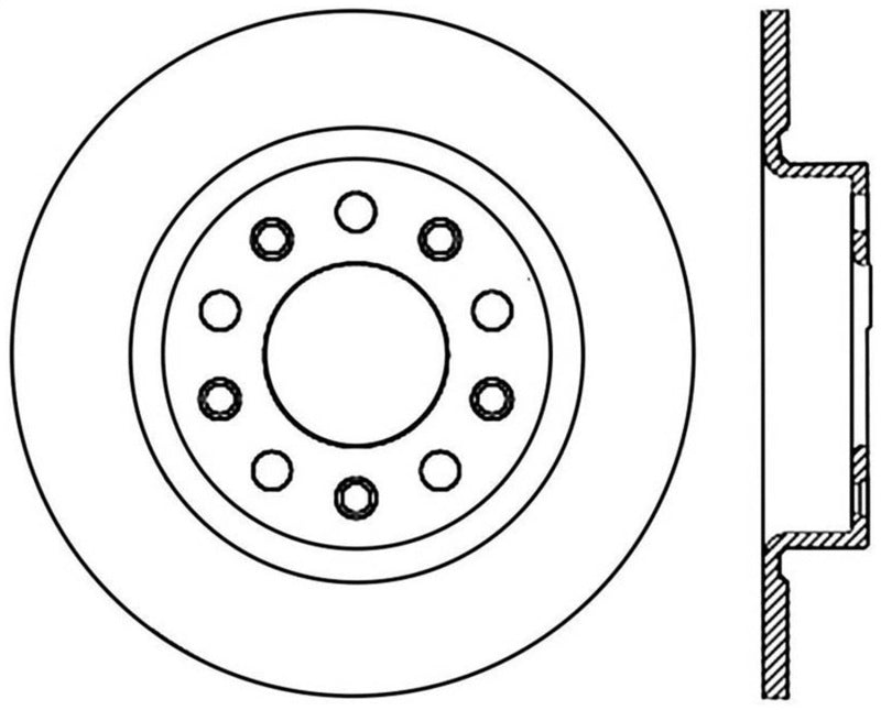 StopTech 2013-2014 Dodge Dart Slotted Left Rear Rotor