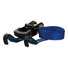 Load image into Gallery viewer, Curt 16ft Blue Cargo Strap w/J-Hooks (733lbs)