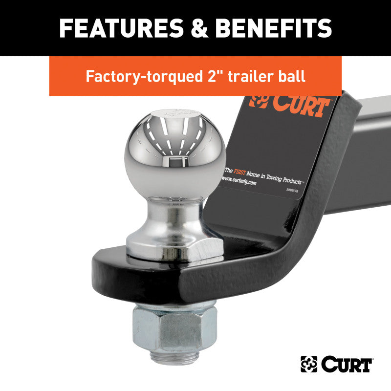 Curt Loaded Ball Mount w/2in Ball (2in Shank 7500lbs 2in Drop)