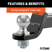 Load image into Gallery viewer, Curt Loaded Ball Mount w/2in Ball (2in Shank 7500lbs 2in Drop)