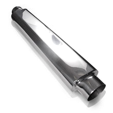 Load image into Gallery viewer, Stainless Works Smooth Oval Muffler - 24in Long 2 1/4in ID Inlets Both Ends