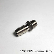 Load image into Gallery viewer, Ticon Industries 6mm Barb Type 28mm OAL1/8in NPT Fitting