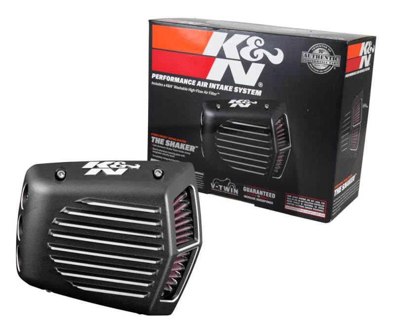 K&N Street Metal Intake System for 08-16 Harley-Davidson Touring Models - Shaker Black
