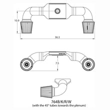 Load image into Gallery viewer, Spectre Plenum Kit - Ultra Low Dual 45/90 Degree Tubes