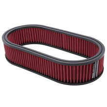 Load image into Gallery viewer, Edelbrock Air Cleaner Element Oval 2 5In Tall Red w/ White Strip