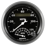 Auto Meter Gauge Tach/Speedo 3 3/8in 120mph & 8k RPM Elec. Program. Old Tyme Blk
