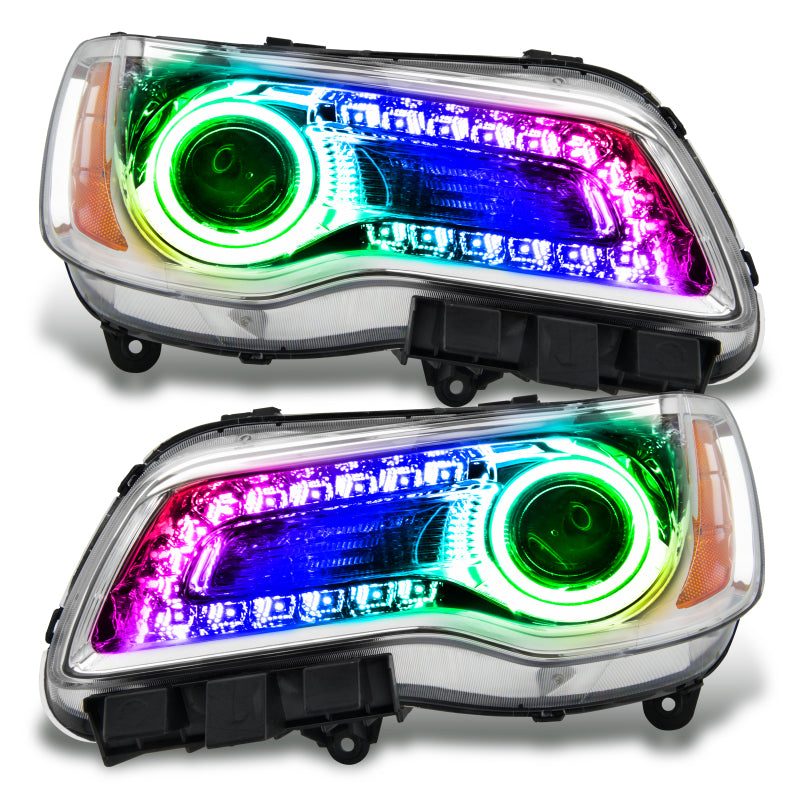 Oracle 11-14 Chrysler 300C SMD HL - Chrome - NON HID - ColorSHIFT DRL - ColorSHIFT