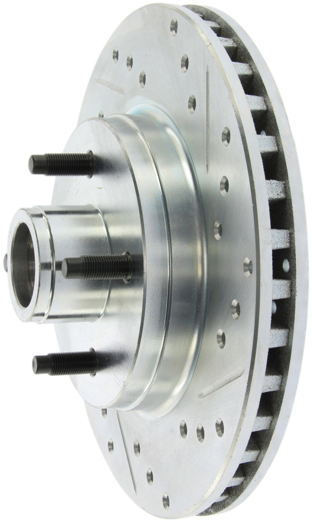 StopTech Select Sport 90-93 Ford Mustang 8 Cyl (Exc Cobra Rr Disc) Slotted/Drilled Left Front Rotor