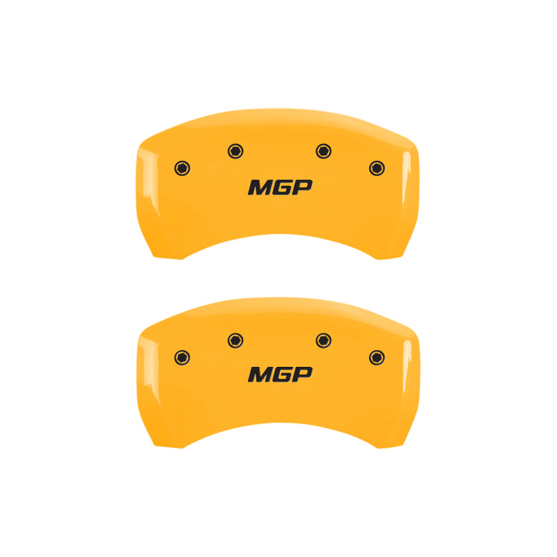 MGP 4 Caliper Covers Engraved Front & Rear MGP Yellow Finish Black Char 2009 Mercedes-Benz SL550